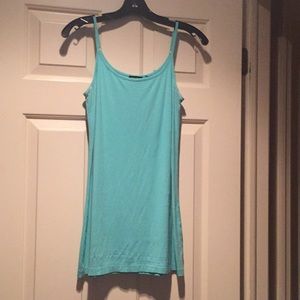 Mint Colored Long Tank Top-adjustable straps. S
